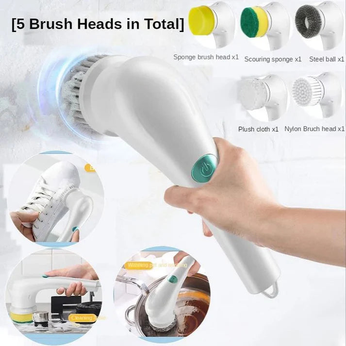 Cordless Electric Cleaning Brush – Powerful Rechargeable Scrubber