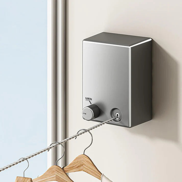 Retractable and Invisible Clothesline – حبل غسيل قابل للسحب وغير مرئي