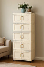 5-Tier Plastic Storage Cabinet – Multi-Purpose Organizer