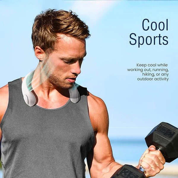 Portable Neck Fan – Hands-Free USB Rechargeable Cooler
