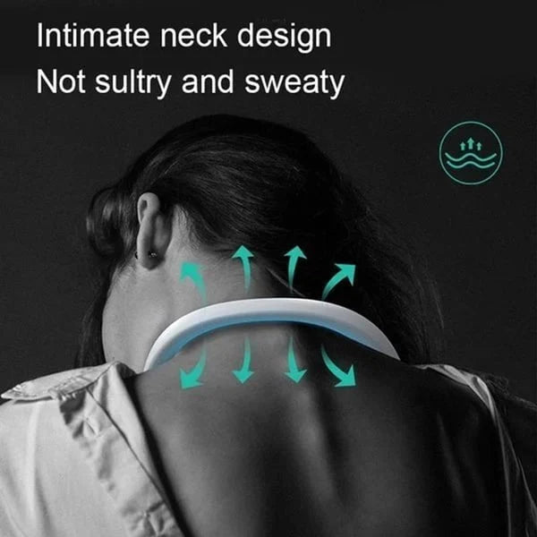 Portable Neck Fan – Hands-Free USB Rechargeable Cooler