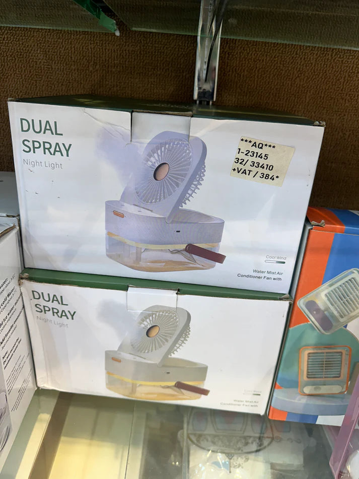 Dual Spray Cooling Fan – Mist & Air Cooler