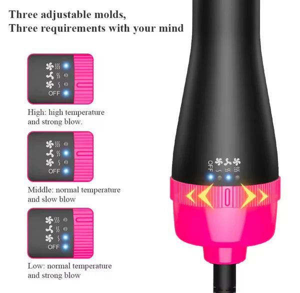 3-in-1 Hot Air Brush – Dryer, Volumizer & Straightener | فرشاة الشعر الساخنة