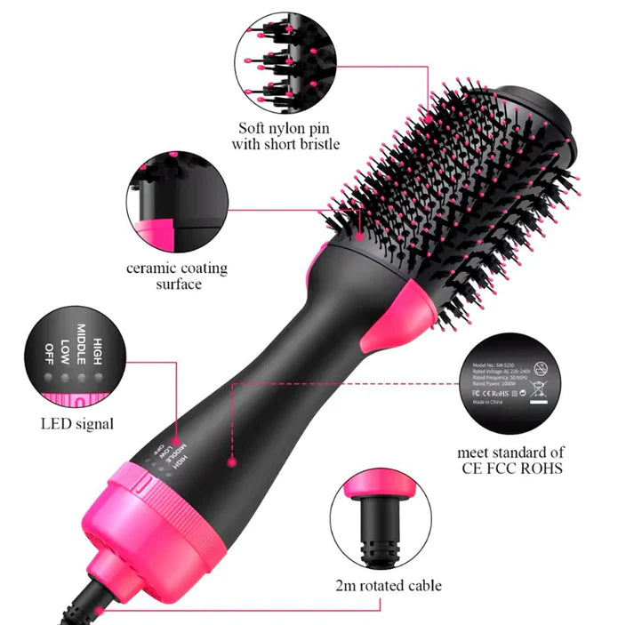 3-in-1 Hot Air Brush – Dryer, Volumizer & Straightener | فرشاة الشعر الساخنة