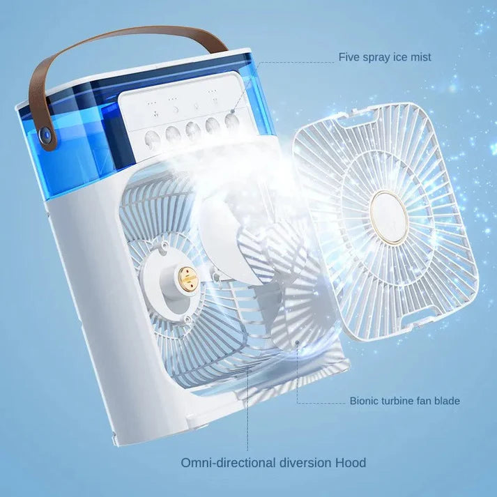 3-in-1 Portable Air Cooler with Mist, Humidifier & LED