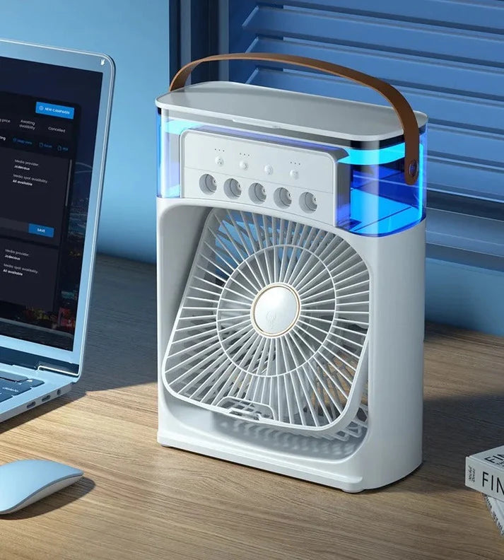 3-in-1 Portable Air Cooler with Mist, Humidifier & LED