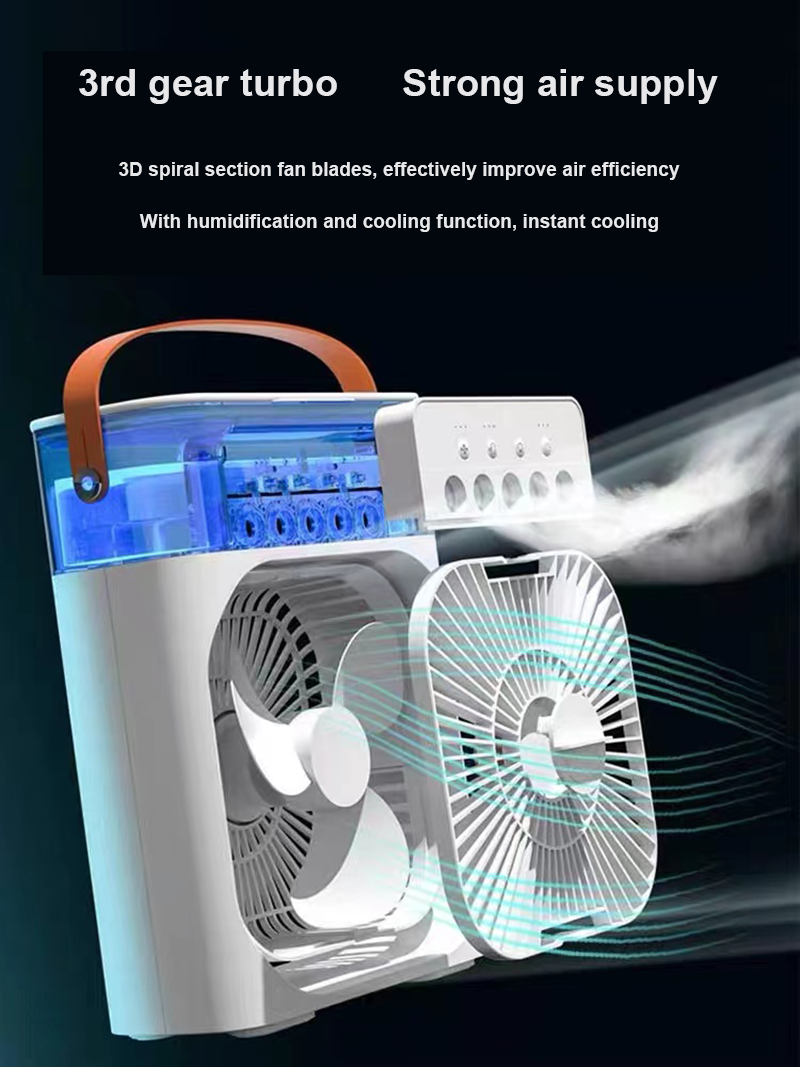 3-in-1 Portable Air Cooler with Mist, Humidifier & LED