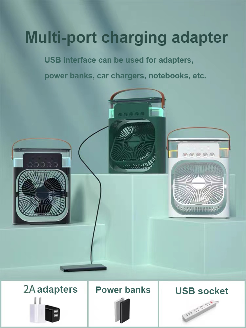 3-in-1 Portable Air Cooler with Mist, Humidifier & LED